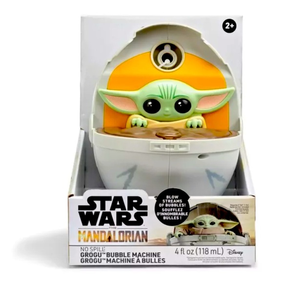 Star Wars The Mandalorian Grogu Baby Yoda Bubble Machine with Bubbles - Picture 1 of 5